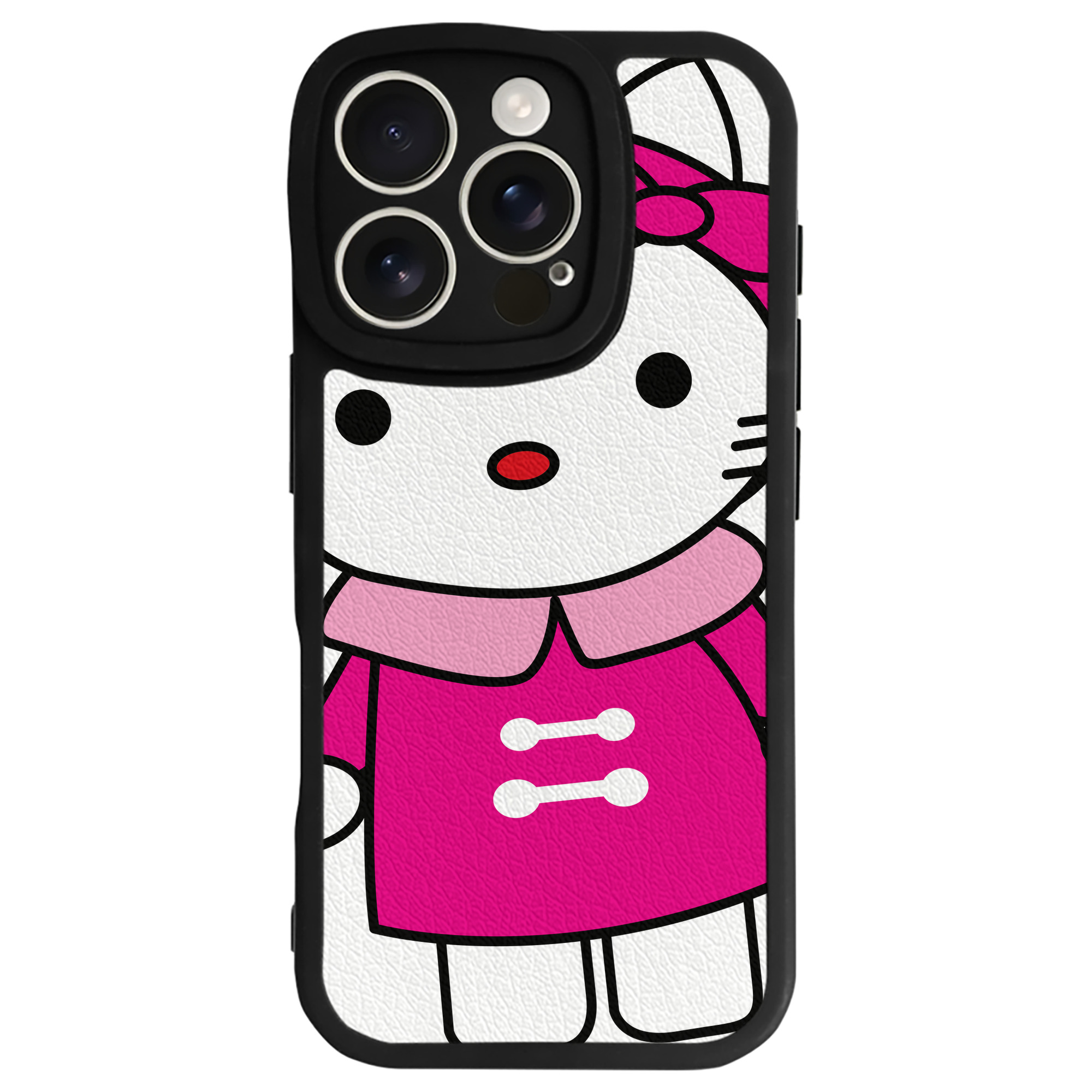 （画像用） Hello Kitty ハローキティ 【iPhone 16シリーズ対応】シリコンスマホケース（レザー調） 材質：シリコン